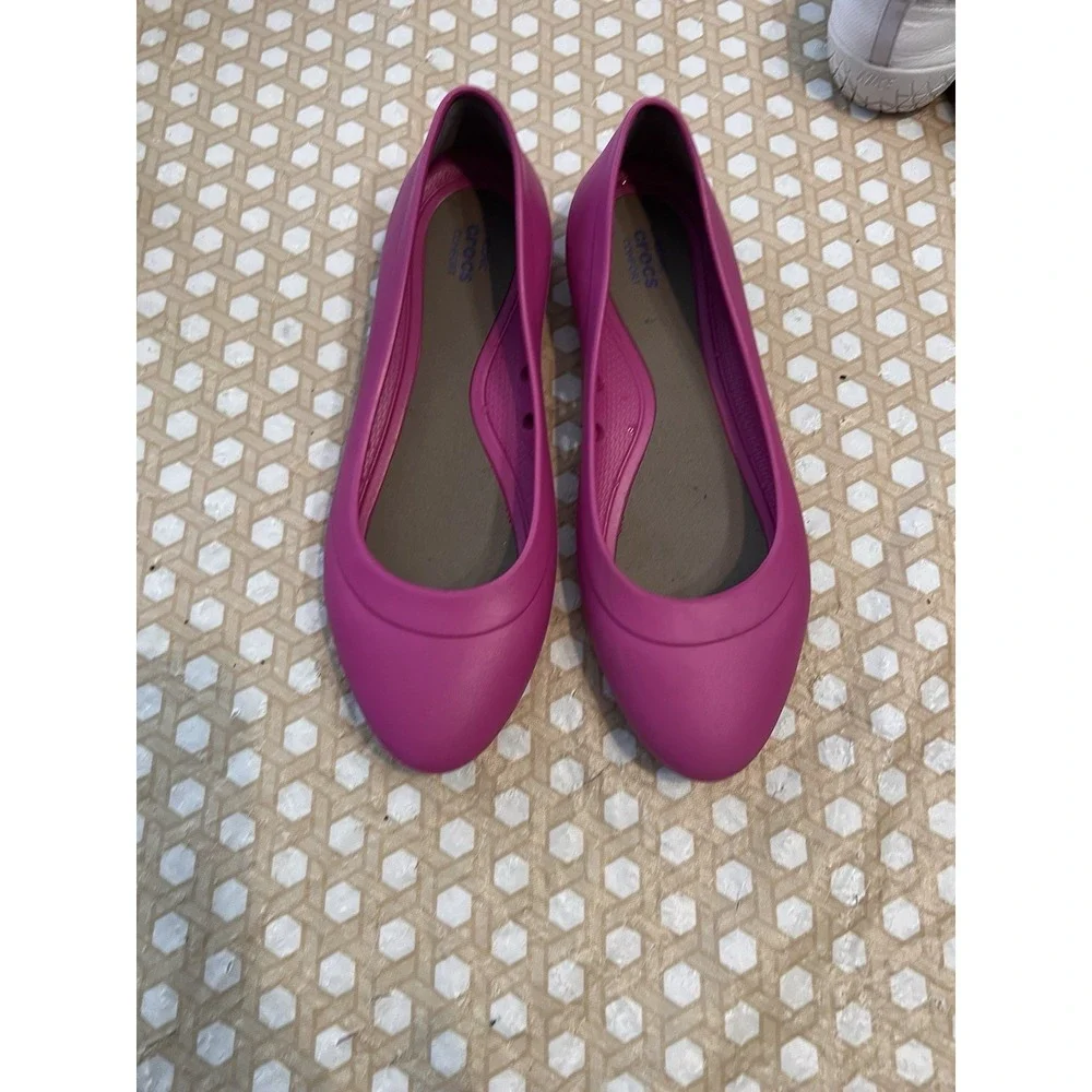 Crocs Lina Ballet Flats Womens Size 7 Comfort Slip On Casual Shoes Purple